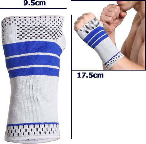 Polsiera Fascia Elastica Supporto Per Polso Sinistro Anallergico Protezione Blu Tutori Ortopedici Trade Shop italia - Napoli, Commerciovirtuoso.it