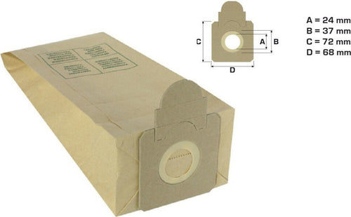 POLTI - 5 SACCHETTI SCOPA ELETTRICA CINDERELLA AS300 - AS303...  -NS 210 Casa e cucina/Aspirapolvere e pulizia di pavimenti e finestre/Accessori per aspirapolvere/Sacchetti per aspirapolvere/Sacchetti per aspirapolvere verticale Rossi Ricambi - Venetico Marina, Commerciovirtuoso.it