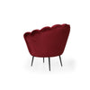 Poltrona a conchiglia Orel in velluto Riviera10 rosso