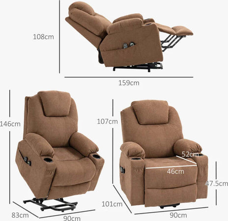 Poltrona-Alzapersona-Massaggiante-a-8-Punti-con-Telecomando,-in-Tessuto-Effetto-Lino,-90x101x107-cm,-Caffè-KU7713-158V90CFKU7