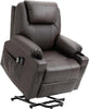 Poltrona-Alzapersona-Reclinabile-fino-a-135°-con-Portabicchieri,-Telecomando-e-Poggiapiedi-88x92x106-cm,-Marrone-GH4713-096BNGH4
