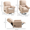 Poltrona-Alzapersona-Reclinabile-fino-a-135°-con-Telecomando,-Poggiapiedi-e-Seduta-Imbottita,-88x92x106-cm,-Marrone-Chiaro-KJ4713-098KJ4