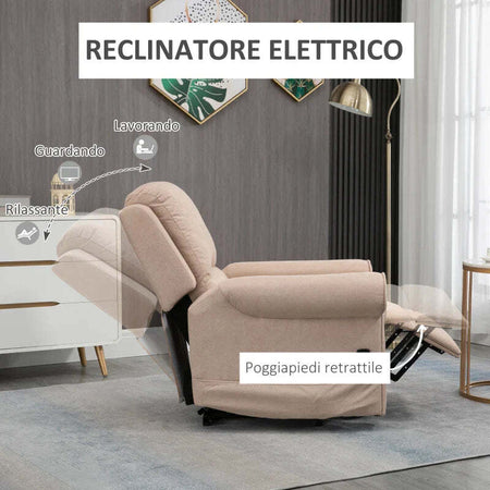 Poltrona-Alzapersona-Reclinabile-fino-a-135°-con-Telecomando,-Poggiapiedi-e-Seduta-Imbottita,-88x92x106-cm,-Marrone-Chiaro-KJ4713-098KJ4