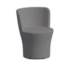 Poltroncina Comfy Moon pouf in resina con schienale alto Made in Italy