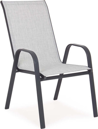 Poltrona con braccioli ''Martinez'' per giardino e veranda in alluminio antiruggine e texilene Giardino e giardinaggio/Arredamento da giardino e accessori/Poltrone Decor Space - Altamura, Commerciovirtuoso.it