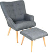 Poltrona con poggiapiedi in tessuto imbottita, design moderno da salotto h 97 cm Casa e cucina/Arredamento/Soggiorno/Poltrone e sedie/Poltrone Decor Space - Altamura, Commerciovirtuoso.it