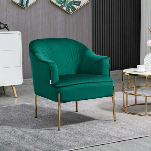 Poltrona-da-Camera-da-Letto-in-Tessuto-Effetto-Velluto-con-Gambe-in-Acciaio,-62x69x75-cm,-Verde-poltroncina-sedia-salotto-soggiorno-ufficio-studio-F839-656V00GNA