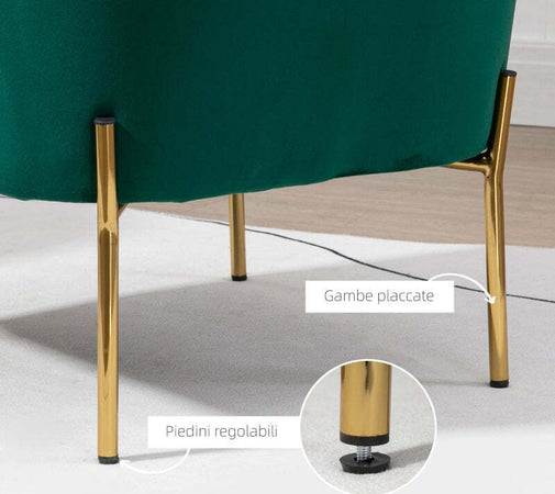 Poltrona-da-Camera-da-Letto-in-Tessuto-Effetto-Velluto-con-Gambe-in-Acciaio,-62x69x75-cm,-Verde-poltroncina-sedia-salotto-soggiorno-ufficio-studio-F839-656V00GNA