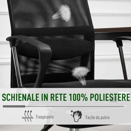 Poltrona-da-Ufficio-Ergonomica,-Altezza-Regolabile,-Reclinabile,-Poggiapiedi-Estraibile,-Supporto-Lombare,-Nero-GH4921-316GH4