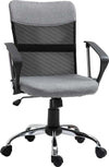 Poltrona-da-Ufficio-in-Tessuto-Grigio,-Sedia-Girevole-ed-Ergonomica-per-Scrivania,-60-x-66-x-91-101cm-RF9921-379GYRF9
