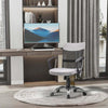 Poltrona-da-Ufficio-in-Tessuto-Grigio,-Sedia-Girevole-ed-Ergonomica-per-Scrivania,-60-x-66-x-91-101cm-RF9921-379GYRF9