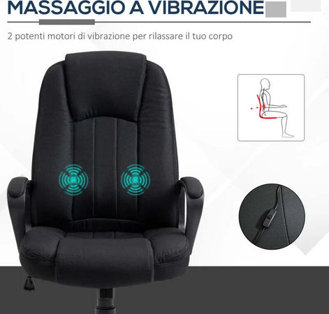 Poltrona-da-Ufficio-Massaggiante-ad-Altezza-Regolabile,-60x74x106-116cm,-Nera-UJ3921-593BKUJ3