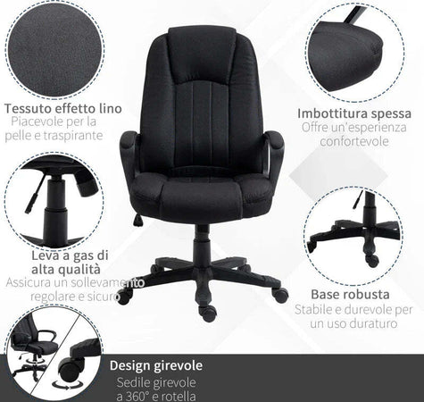 Poltrona-da-Ufficio-Massaggiante-ad-Altezza-Regolabile,-60x74x106-116cm,-Nera-UJ3921-593BKUJ3