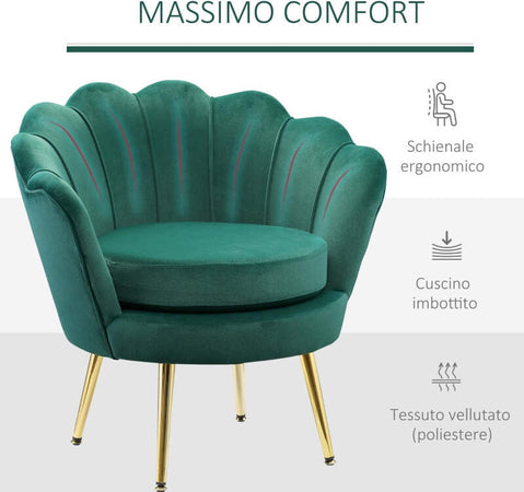 Poltrona-Design-in-Velluto-Verde-da-camera-ufficio-pub-,-Poltroncina-imbottita-con-Schienale-Alto-76x67x74cm-F839-012GNA