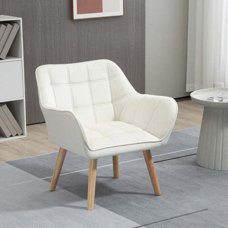 Poltrona-Design-Scandinava-in-Legno-ed-Effetto-Velluto-Crema,-per-Soggiorno-o-Ufficio-,-68.5x61x72.5-cm-sedia-poltroncina-salotto-studio-camera-F833-799V00CWA