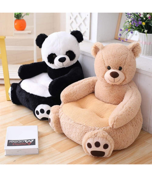 Poltrona Divano Per Bambini Sedia In Morbido Peluche Animale Vari Soggetti