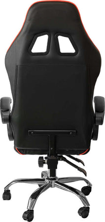 Poltrona Gaming reclinabile da ufficio con supporto lombare e poggiatesta Rosso Casa e cucina/Arredamento/Studio/Sedie e Sgabelli/Sedie da scrivania Decor Space - Altamura, Commerciovirtuoso.it
