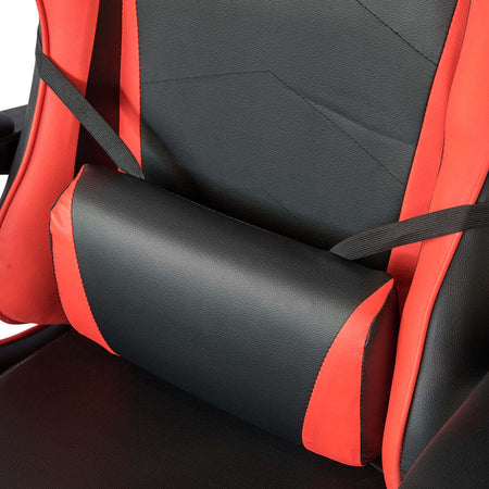 Poltrona Gaming reclinabile da ufficio con supporto lombare e poggiatesta Rosso Casa e cucina/Arredamento/Studio/Sedie e Sgabelli/Sedie da scrivania Decor Space - Altamura, Commerciovirtuoso.it