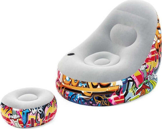 Poltrona-Gonfiabile-Comfort-Cruiser-Graffiti-Lounge-Sgabello-121x100x86cm-75076