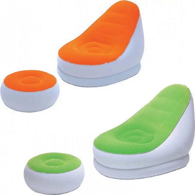 Poltrona Gonfiabile Con Pouf Comfort Cruiser 121x100x86cm Colori Assortiti 75053 Giochi e giocattoli/Sport e giochi all'aperto/Giochi aquatici e piscine per bambini/Canotti e gonfiabili galleggianti Trade Shop italia - Napoli, Commerciovirtuoso.it