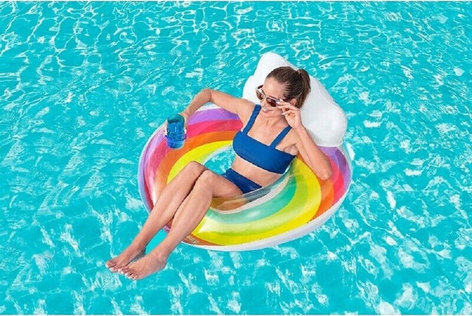 Poltrona Gonfiabile Con Schienale Portabicchiere Fashion Rainbow Dream 107cm 43647 Giochi e giocattoli/Sport e giochi all'aperto/Giochi aquatici e piscine per bambini/Canotti e gonfiabili galleggianti Trade Shop italia - Napoli, Commerciovirtuoso.it