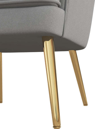 Poltrona-in-Velluto-Imbottita-con-Gambe-Dorate-in-Poliestere-e-Acciaio,-71x72x75cm,-Grigio-sedia-poltroncina-salotto-soggiorno-ufficio-studio-camera-F839-779V00GYA