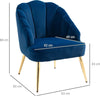 Poltrona-in-Velluto-Imbottita-con-Schienale-a-Conchiglia-per-Camera-e-Salotto-,-63x65x84cm-sesia-poltroncina-soggiorno-ufficio-studio-F839-205BUA