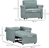 Poltrona-Letto-a-sedia-materasso-brandina-Lettino-Singolo-con-Schienale-Regolabile-in-4-Posizioni-e-Seduta-Imbottita,-96x84.5x87.5-cm,-Verde-F839-477V00GNA