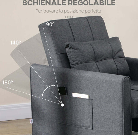 Poltrona-Letto-a-sedia-materasso-brandina-Letto-Singolo-Reclinabile-su-3-Livelli-con-Cuscino-Extra,-69x82x85cm,-Grigio-F839-670V00GYA