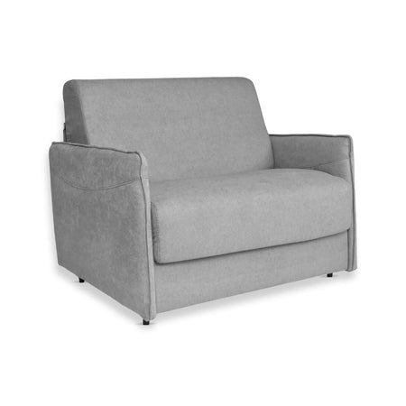 Poltrona letto Piri con rete elettrosaldata in tessuto Roma 23 grigio