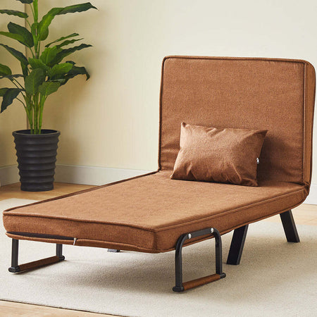 Poltrona-Letto-Reclinabile-Chaise-Lounge-e-Seduta-Imbottita-Convertibile-Marrone