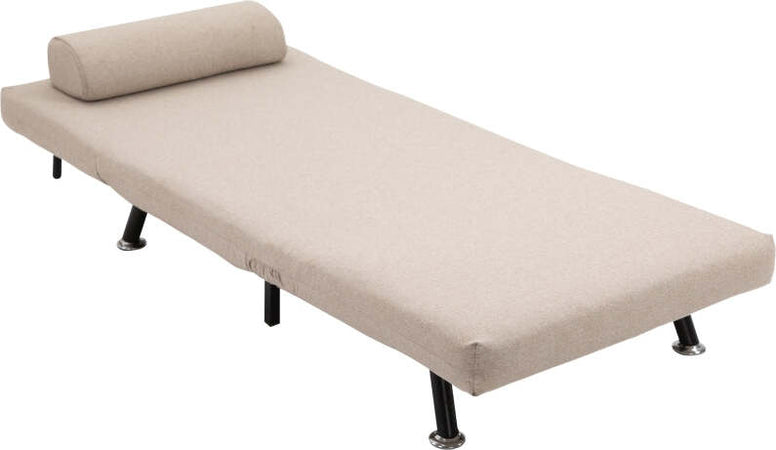 Poltrona-Letto-Singolo-con-Materasso-e-Cuscino-Imbottito,--casa-ufficio-studio--,-Telaio-in-Metallo-e-Schienale-Regolabile-90-180°,-Beige-divanetto-ospiti-F833-066BGA