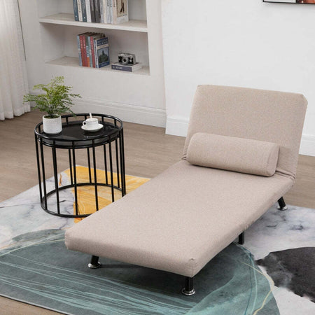Poltrona-Letto-Singolo-con-Materasso-e-Cuscino-Imbottito,--casa-ufficio-studio--,-Telaio-in-Metallo-e-Schienale-Regolabile-90-180°,-Beige-divanetto-ospiti-F833-066BGA