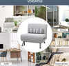 Poltrona-Letto-Singolo-con-Materasso-e-Cuscino-Imbottito-grigio-,-Telaio-in-Metallo-e-Schienale-Regolabile-90-180°,-Beige-divanetto-ospiti-F833-066BGA