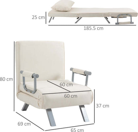 Poltrona-Letto-singolo-materasso-brandina-Lettino-2-in-1-sedia-con-Schienale-Inclinabile-in-5-Posizioni,-65×69×82cm,-Beige-F833-040CWA