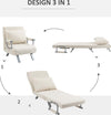Poltrona-Letto-singolo-materasso-brandina-Lettino-2-in-1-sedia-con-Schienale-Inclinabile-in-5-Posizioni,-65×69×82cm,-Beige-F833-040CWA