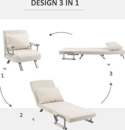 Poltrona-Letto-singolo-materasso-brandina-Lettino-2-in-1-sedia-con-Schienale-Inclinabile-in-5-Posizioni,-65×69×82cm,-Beige-F833-040CWA