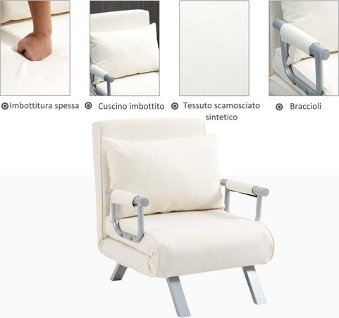 Poltrona-Letto-singolo-materasso-brandina-Lettino-2-in-1-sedia-con-Schienale-Inclinabile-in-5-Posizioni,-65×69×82cm,-Beige-F833-040CWA