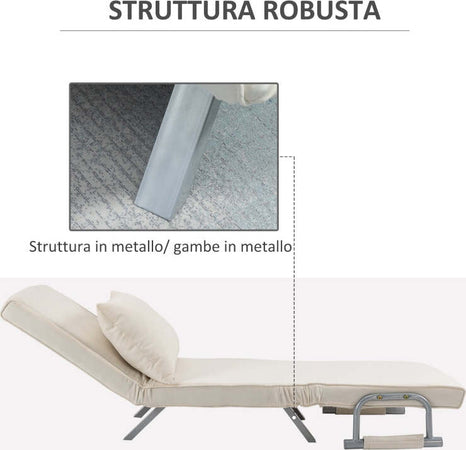 Poltrona-Letto-singolo-materasso-brandina-Lettino-2-in-1-sedia-con-Schienale-Inclinabile-in-5-Posizioni,-65×69×82cm,-Beige-F833-040CWA