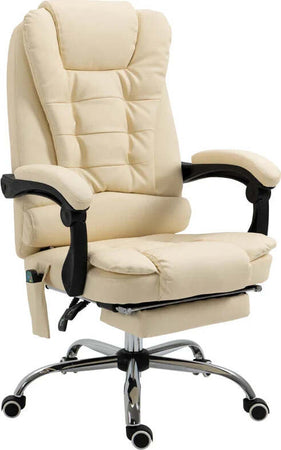 Poltrona-Massaggiante-Ergonomica-ad-Altezza-Regolabile-con-6-Punti-Vibranti,-65x160x104-cm,-Crema-XC6921-318V92CWXC6