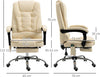 Poltrona-Massaggiante-Ergonomica-ad-Altezza-Regolabile-con-6-Punti-Vibranti,-65x160x104-cm,-Crema-XC6921-318V92CWXC6