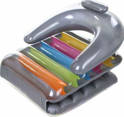 Poltrona-Materassino-Gonfiabile-Multicolor-198x84cm-Per-Mare-Piscina-Pieghevole