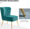 Poltrona-Moderna-in-Stile-Scandinavo-Imbottita-e-Rivestita-in-Tessuto-Vellutato,-56x65.5x82.5cm---Verde-poltroncina-sedia-salotto-soggiorno-cucina-camera-ufficio-studio-F839-317GNA