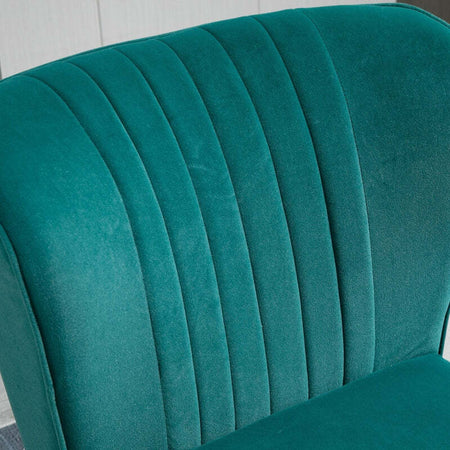 Poltrona-Moderna-in-Stile-Scandinavo-Imbottita-e-Rivestita-in-Tessuto-Vellutato,-56x65.5x82.5cm---Verde-poltroncina-sedia-salotto-soggiorno-cucina-camera-ufficio-studio-F839-317GNA