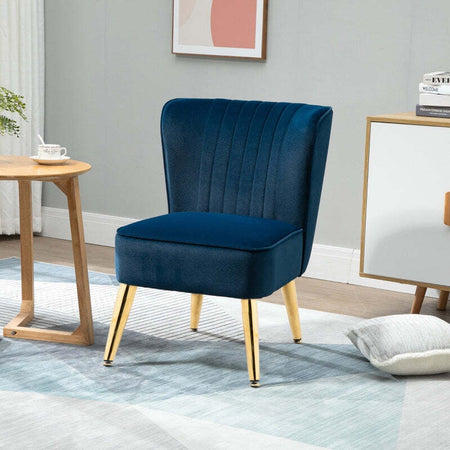 Poltrona-Moderna-in-Stile-Scandinavo-per-Soggiorno-,-Poltroncina-Imbottita-e-Rivestita-in-Tessuto-Vellutato-,-56x65.5x82.5cm,-Blu-sedia-salotto-cucina-camera-ufficio-studio-F839-317BUA