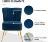 Poltrona-Moderna-in-Stile-Scandinavo-per-Soggiorno-,-Poltroncina-Imbottita-e-Rivestita-in-Tessuto-Vellutato-,-56x65.5x82.5cm,-Blu-sedia-salotto-cucina-camera-ufficio-studio-F839-317BUA