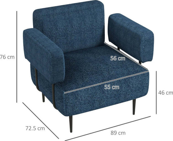 Poltrona-Moderna-per-Casa-e-Ufficio-in-Tessuto-effetto-Lino-imbottita-con-braccioli-89x72.5x76-cm,-Blu-Scuro-poltroncina-sedia-soggiorno-salotto-camera-studio-F839-757V00DBA