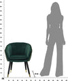 Poltrona-Paris-Verde/Gold-Cm-62X58X78