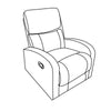 Poltrona Potter recliner manuale in tessuto Mia 103-05 beige