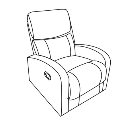 Poltrona Potter recliner manuale in tessuto Mia 103-05 beige